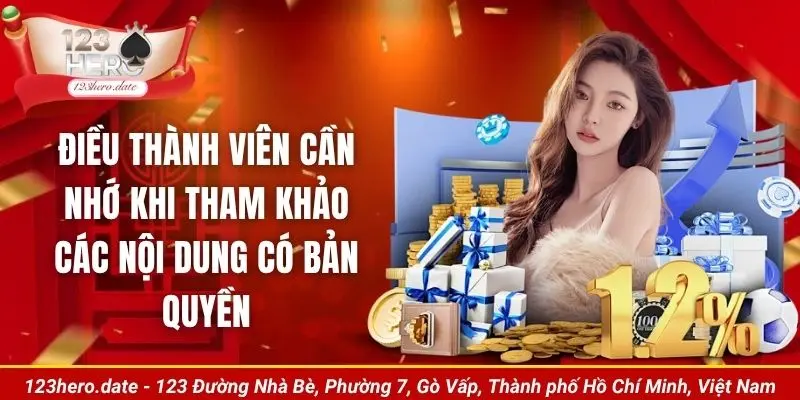 Điều thành viên cần nhớ khi tham khảo các nội dung có bản quyền