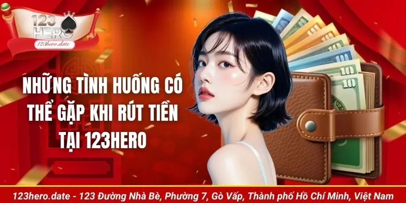 Những tình huống có thể gặp khi rút tiền tại 123Hero